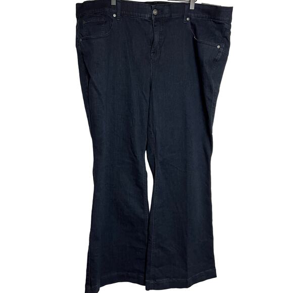 Torrid Women's Plus Size Dark Wash Bombshell Flare Jeans - Size 26R - NWT - Picture 1 of 10